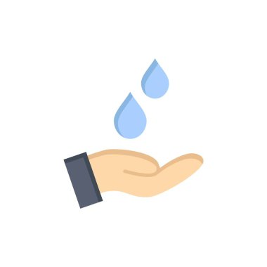 Saflaştırılmış, Su, Enerji, Güç Düz Renk Simgesi. Vektör simgesi yasağı