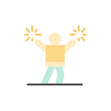 Amigo, Amigo, Teşvik, Fan Düz Renk Simgesi. Vektör