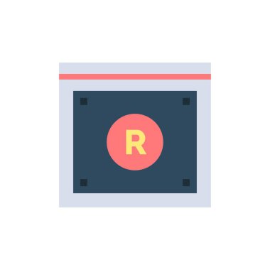 İş, Telif Hakkı, Dijital, Hukuk, Online Düz Renk Simgesi. Vektör