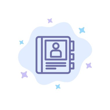 Telefon, Kitap, Günlük, Soyut Bulut Arka Plan Info Mavi Simge