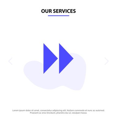 Hizmetlerimiz Hızlı, İleri, Medya, Video Katı Glyph Ico Kontrol
