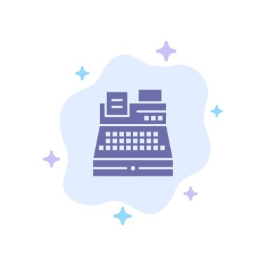 Soyut Bulut Backgr'de Faks, Baskı, Yazıcı, Alışveriş Mavisi Simgesi