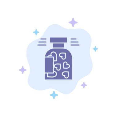 Kavanoz, Şişe, Çerezler, Kalp, Soyut Clo Sevgililer Mavi Simge