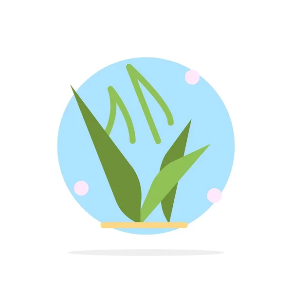 Gras, grassen, groen, lente abstracte cirkel achtergrond platte co — Stockvector