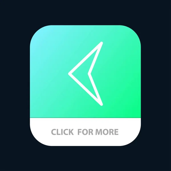 Flèche, Retour, Signer Bouton App mobile. Android et IOS Line Versio — Image vectorielle