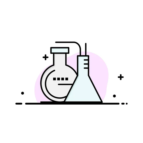 Chemicals, Reaction, Lab, Energy  Business Flat Line Filled Icon — Stock Vector