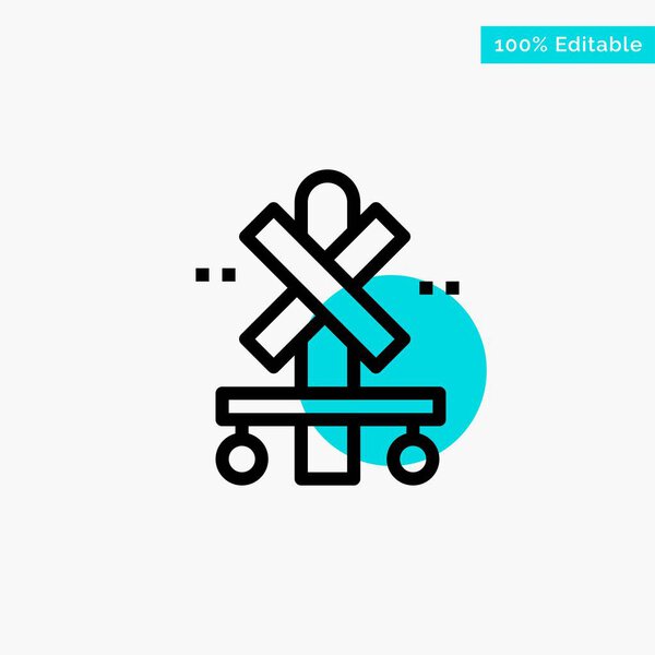 Cross, Sign, Station, Train бирюзовая выделенная точка круга Vec
