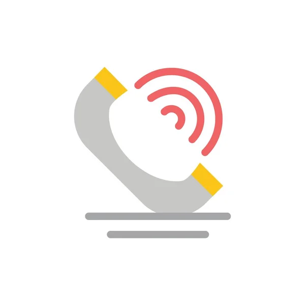 Appel, Communication, Téléphone, Services Flat Color Icon. Vecteur ic — Image vectorielle
