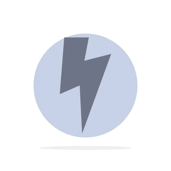 Power, basis, UI abstracte cirkel achtergrond plat kleur pictogram — Stockvector