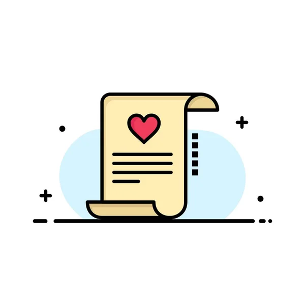 Γράμμα, χαρτί, έγγραφο, ερωτικό γράμμα, επαγγελματικό ημερολόγιο καρτών γάμου — Διανυσματικό Αρχείο