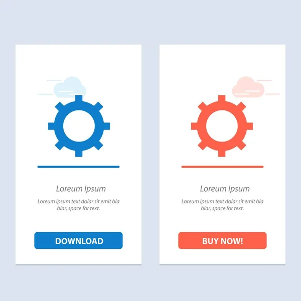 Cog, Setting, Gear  Blue and Red Download and Buy Now web Widget