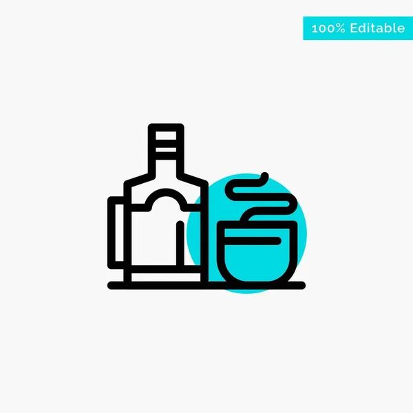 Thee, Cup, heet, Hotel Turquoise markeerpunt vector, ICO — Stockvector