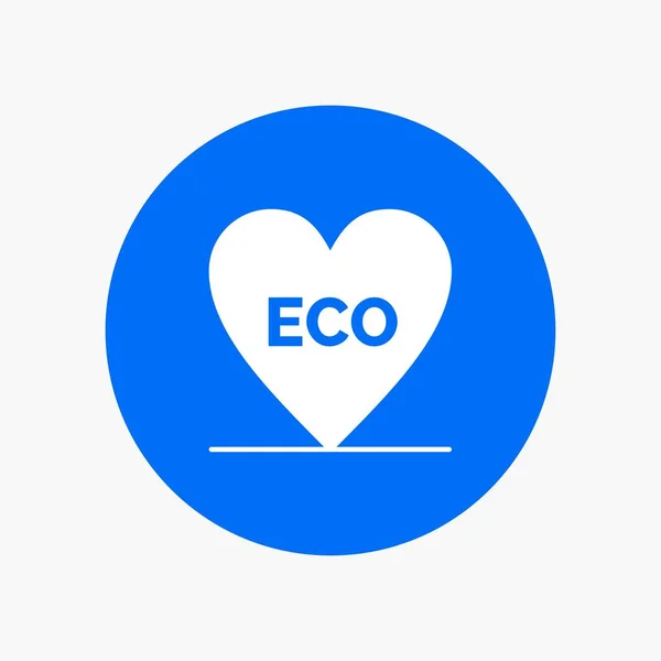 에코, 심장, 사랑, 환경, 환경, 자연 — 스톡 벡터