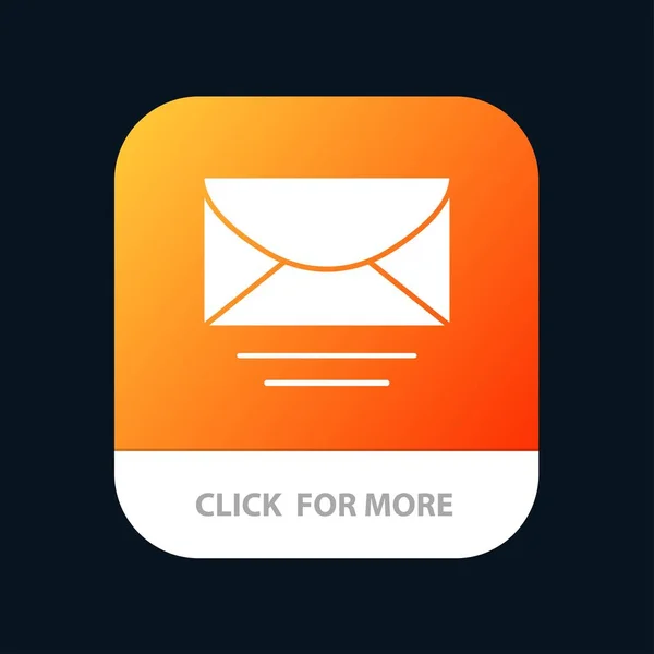 Mail, Email, Message, Global Mobile App Button. Android et IOS — Image vectorielle