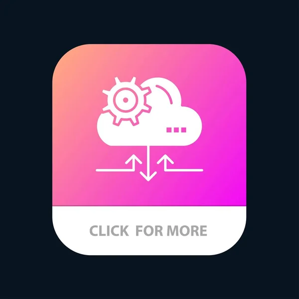 Cloud, Réglage, Équipement, Flèche Conception d'icône d'application mobile — Image vectorielle