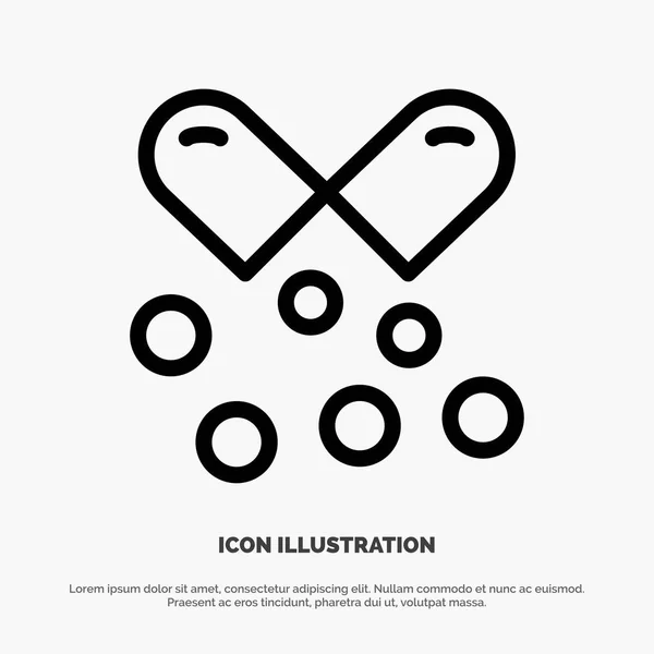 Oil, Nutrients Capsules, Omega, Omega Capsules, Omega Pills Line Royalty Free Stock Illustrations