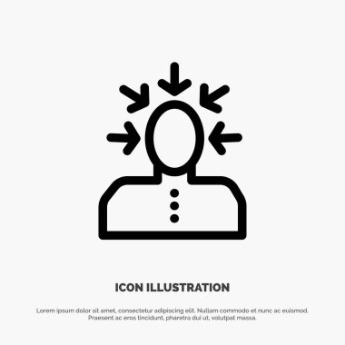 Seçim, Seçme, Eleştiri, İnsan, Kişi Çizgi Simge Vektör