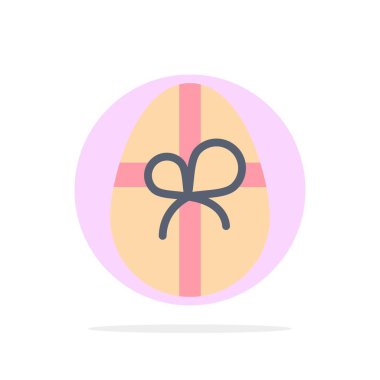 Hediye, Doğum Günü, Paskalya Soyut Daire Arka Plan Düz renk Ico