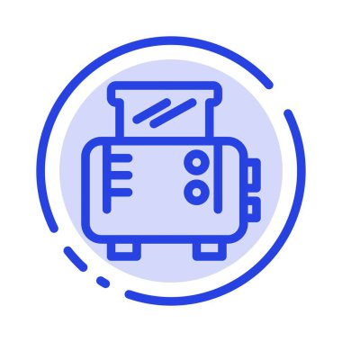 Tost, Tost Makinesi, Tost Makinesi Mavi Noktalı Çizgi Simgesi