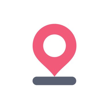 Konum, harita, Marker, pin düz renk simgesi. Vektör simgesi Banner 