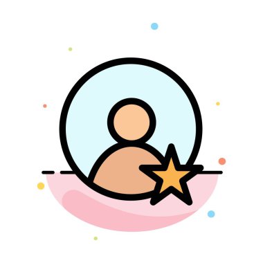 Rating, Kullanıcı, Profil Soyut Düz Renk Simgesi Şablonu