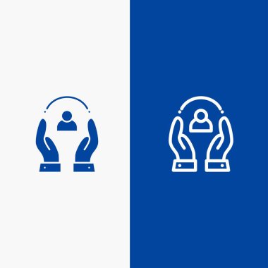 Bakım, Bakıcı, Insan, Insanlar, koruma hattı ve glif katı ico