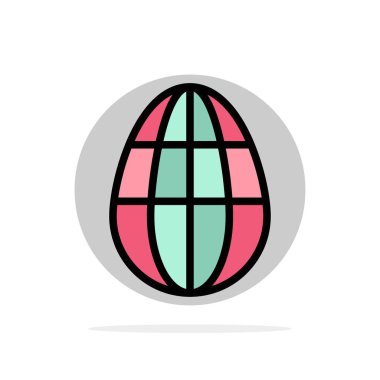 Yumurta, Paskalya, Tatil, Soyut Daire Arka Plan Düz renk Ico