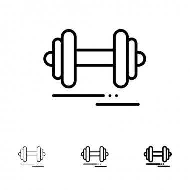 Halter, Fitness, Spor, Motivasyon Kalın ve ince siyah çizgi ic