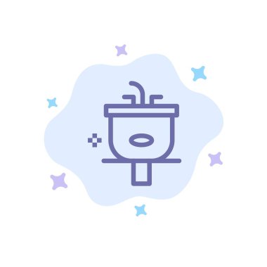 Lavabo, banyo, temizlik, duş, yıkama mavi Icon soyut CL