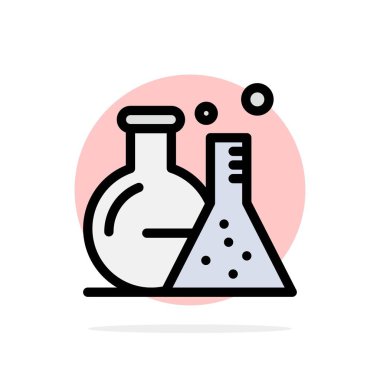 Tüp, Flask, Lab, Science Abstract Circle Arka Plan Düz renk 