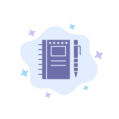 Çizim Defteri, Çizim, Defter, Kalem, Sketch Blue Icon üzerinde 