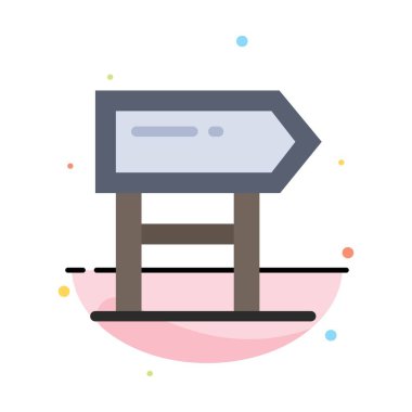 Yön, Pano, Konum, Motivasyon Soyut Düz Renk Simgesi 