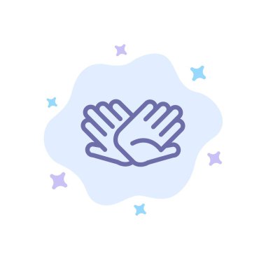 Sadaka, Eller, Yardım, Yardım, İlişkiler Mavi Simge Soyut C