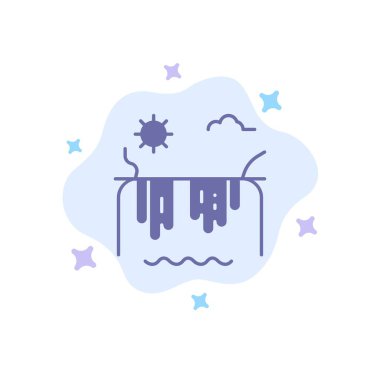 Dağlar, Nehir, Güneş, Soyut Bulut Backgr Kanada Mavi Simge