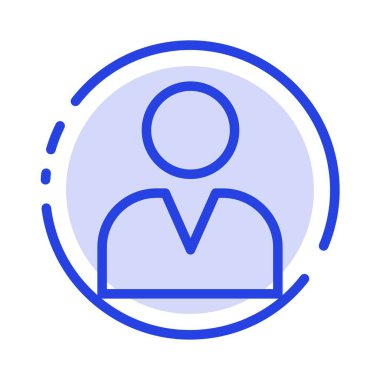 Yönetici, Adam, Kullanıcı Mavi Noktalı Çizgi Simgesi