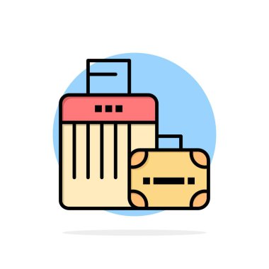 Bagaj, Çanta, Çanta, Otel Soyut Daire Arka Plan Düz col