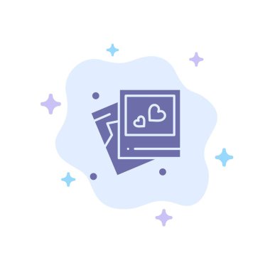 Çerçeve, Aşk, Kalp, Soyut Bulut Backgrou Üzerinde Düğün Mavi Simge