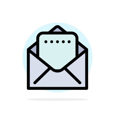 Belge, Posta Soyut Daire Arka Plan Düz renk Simgesi