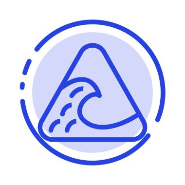 Web mavi noktalı çizgi çizgisi simgesi