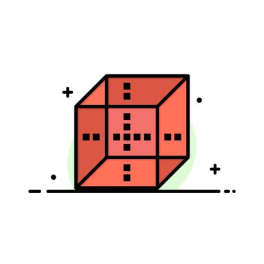 Kutu, Teslimat, Bilgi İşlem, Gönderi İş Logosu Şablonu. Düz 