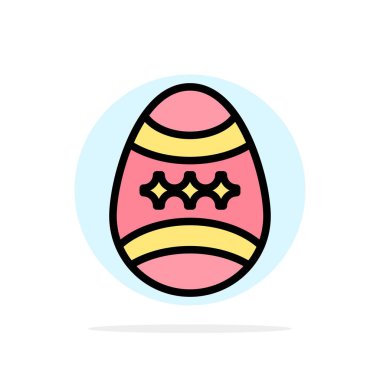 Kuş, Dekorasyon, Paskalya, Yumurta Soyut Daire Arka Plan Düz co