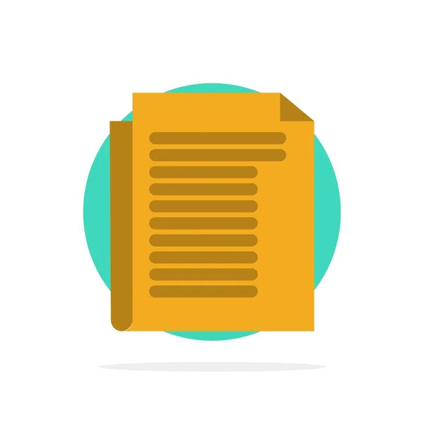 Document, notitie, rapport, papier abstracte cirkel achtergrond platte co — Stockvector