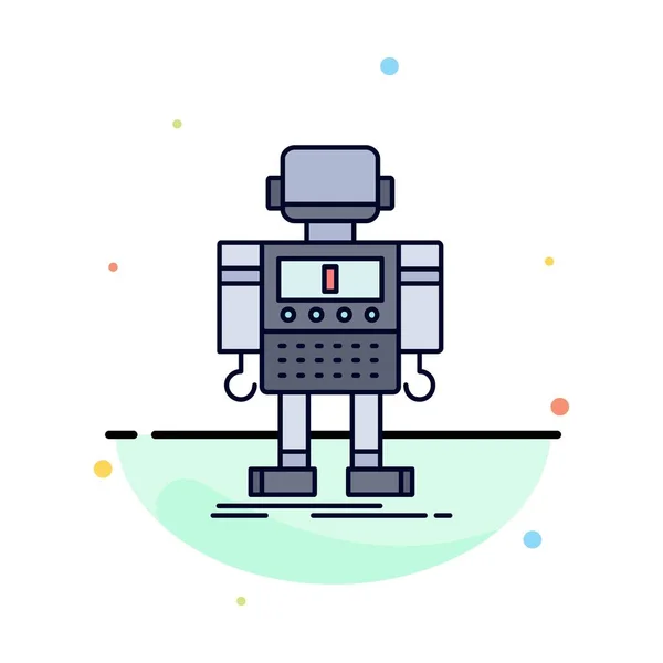 Автономний, машина, робот, робот, технологія Піктограма плоского кольору — стоковий вектор