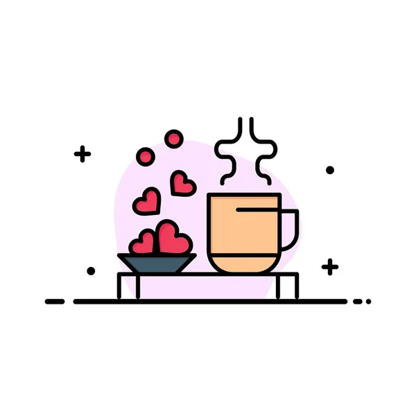 Té, Taza, Corazones, Amor, Amar, Boda — Vector de stock