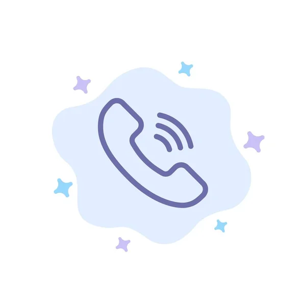 Samtal, kommunikation, telefon blå ikonen på abstrakt moln backgroun — Stock vektor