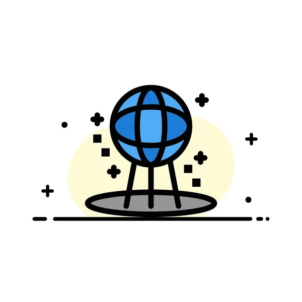 Csillagászat, föld, tér, World Business Flat line kitöltött ikon V — Stock Vector