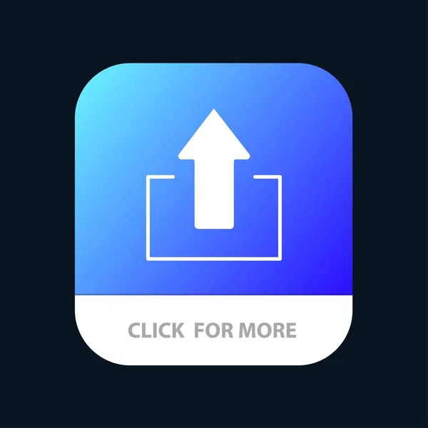 Flecha, Flechas, Arriba, Subir el botón de la aplicación móvil. Android e IOS Gly — Vector de stock