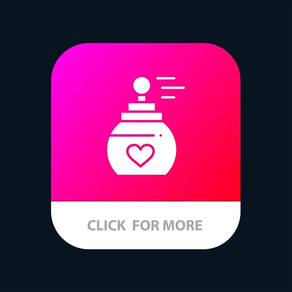Духи, Fragmented, Аромат, Аромат, Mobile App Кнопка. Андрои — стоковый вектор