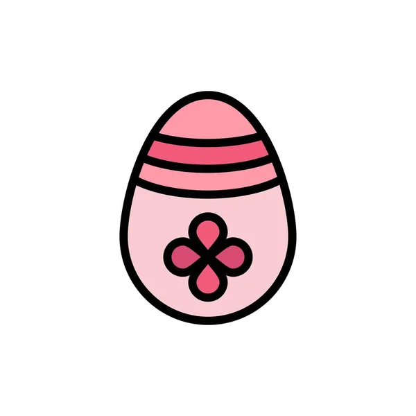 Decoración, Pascua, Huevo de Pascua, Icono de color plano de huevo. Vector ico — Archivo Imágenes Vectoriales