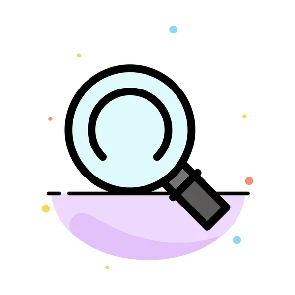 General, Magnifier, Search Abstraat Flat Color Icon Template — стоковый вектор